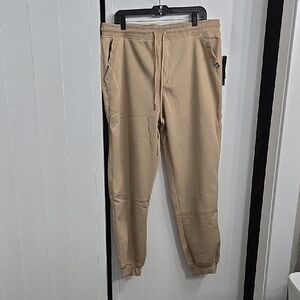 NWT Men's Tan Jogger Sweatpants - Casual Drawstring Track Pants